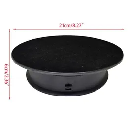 Jewelry Pouches Bags 2 Speeds Electric Turntable Display Stand Noiseless Rotating Table Watch Holder For Pography Props Dro Dhgarden Dhhji