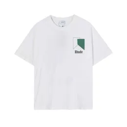 Męskie szorty sumer rhude x McLaren litera haftowa lapowa niegrzeczna pullover tshirt 1 i damskie krótkie rękaw