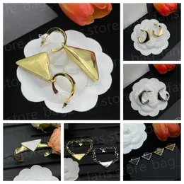 Fashion Designer Earrings for Women Triangle Earring Gold Silver Couple Friens' Gifts with Box 25162 23392