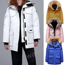 Piumino firmato Uomo Donna Parka Cappotti Giacche canadesi Goosees Inverno Jassen Piumino antivento impermeabile Felpe con cappuccio in pelliccia grande Capispalla moda Abbigliamento