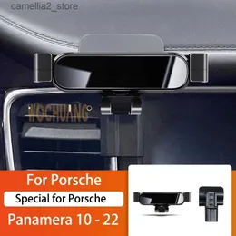 Car Holder Car Mobile Phone Holder For Porsche Panamera 10-22 360 Degree Rotating GPS Special Mount Support Navigation Bracket Accessories Q231104