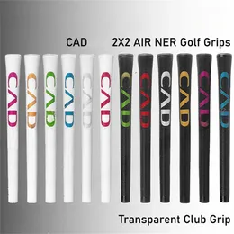 10pcs/Lot, Standard Golf Grips, CAD 2x2 Air Ner Golf Grip, 12 kolorów do wyboru, przezroczysty klub golfowy