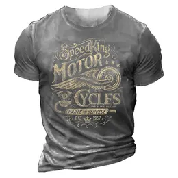 Herren T-Shirts 3D gedruckt Motorrad Motor Biker Vintage Kurzarm 1976 Homme Moto Racing Suit Camiseta 230403