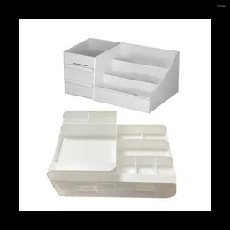 Förvaringslådor Drawer Type Makeup Box Dormitory Finish Pastic Shelf Cosmetic Skin Care toalettbord Desktop