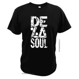 Mens Tshirts de la Soul är ad t -shirt American Hip Hop Group Rap -album Tshirt Högkvalitativ besättning Neck Tee Tops 230403