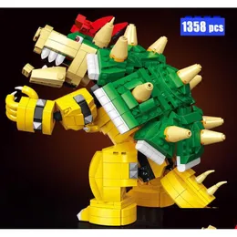 Block 2022 Mighty Bowse Building Model 71411 MOC Creative Bowser Koopa Bricks Diy Toys For Birthday Present Set 7173584 Drop Delivery G DHQWX