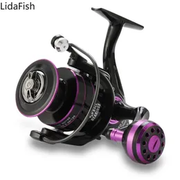 Częsteczki Baitcasting Lidafish EST 5.0 1 4,7 1 Kołonik 1000-6000 Aluminium Spool Max Drag 10 kg Karping Bujanie łowienia rybacka Słonacza 230403