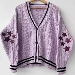 Kobiety dla kobiet Taylor Swift Speak Now Folklore Purple Cardigan Merch Nowy moda Czerwona Biała Różowy Sweter Cardiganl231026 6036