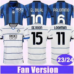 23 24 24 Atalanta Mens Soccer Jerseys Palomino Lookman El Bilal Koopmeiners Pasalic de Roon Bakker de Ketelaere Holm Home Away Football koszulki