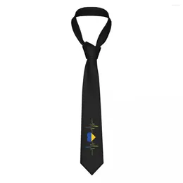 Bow Ties Custom Ukraina Heartbeat Flag Tie Formalne jedwabne Ukraińskie Patriotyczne krawat na imprezę