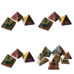 Oggetti decorativi Figurine Natural Polished Ocean Jasper Pyramid Crystal Healingdecorative Drop Dhszr