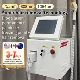 2000 w mais recente 3 comprimento de onda RF portátil diollente 755 808 1064 nm Máquina rejuvenescimento 808 Máquina de diodo Remoção de cabelo CE