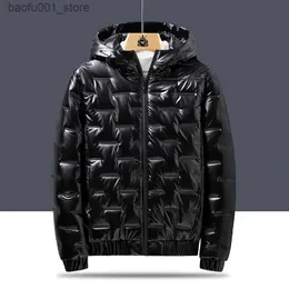 Piumini da uomo Parka 2023 Autunno Bubble imbottito Abbigliamento Giacche invernali Uomo Bright Parka addensato caldo argento Giacche impermeabili Uomo Piumini S-6XL Q231103