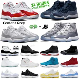 Jumpman Retro 11 Basketball Shoes Men Women 11s Cherry Cool Grey Midnight Navy DMP Jubilee 25th Anniversary Concord Bred Low Cement Grey Trainers Sneakers 36-47 j11