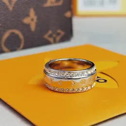 Designerski pierścionek luksusowe diamentowe pierścionki dla kobiet moda modne pierścionki z literami dla mężczyzn klasyczna biżuteria pierścionki zaręczynowe prezenty świąteczne