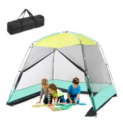 Tenda de malha abrigo instantâneo com dossel, barraca de acampamento ao ar livre, cozinha, à prova de insetos, 2484548