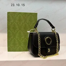 2023 Bolso con asa superior rubio Parche de cuero entrelazado circular Bolso de mujer de diseñador auténtico Bolso de hombro rubio Bolso circular con cuerpo cruzado Cartera con cadena