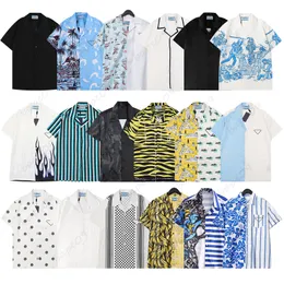 Mens Designer Shirts Summer Short Sleeve Casual Shirts Fashion Triangle Invertido Loose Polos Beach Style Respirável Tshirts Clothing Multi Styles M-3XL