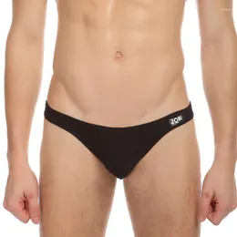 Unterhose Baumwolle Herrenunterwäsche U Konvexe Tasche Hüfte Sexy Einfarbig Bikini-Slip Bequeme Atmungsaktive Qualität Männliches Höschen