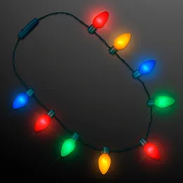 Decorazioni natalizie illuminano collane in Sib per brutte feste con maglioni natalizi e bomboniere. Consegna in consegna Am3Rp