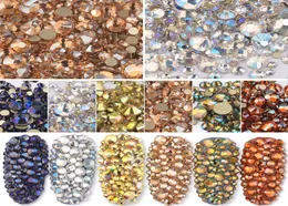 Champagne Amber Gold Shiny Nail Art Rhinestones SS3SS20 Mixed Size AB Crystal Glass Gem Stone4196394