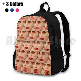 Backpack Alyssa Edwards Beauty Mask Pattern Outdoor Hiking Riding Climbing Sports Bag Face Funny