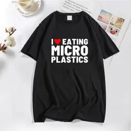 Herren T-Shirts I Love Microplastics Men Funny Mmicroplastic Humor Letter Print T-Shirt Tops Sommer Cotton Casual T Shirt Male Clothes 230404