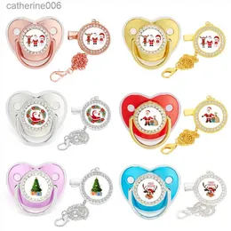 PACIFIERS# JUL BABY PACIFIER NYBORN DUMMY CLIP CHEAD HOLDER CARTOWH SILICONE NIPPLE SPANT SOOTHER NY BRÖD Födelse BPA FREEL231104