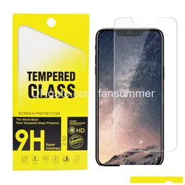 Cell Phone Screen Protectors For 12 11 Mini Pro Max Xs Xr 8 Plus Tempered Glass Sn Protector 2.5D 9H With Package Drop Delivery Phon Dhzxm