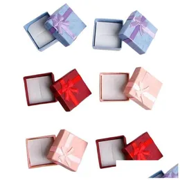 Jewelry Boxes Jewelry Storage Paper Box Mti Colors Ring Earring Packaging Gift Boxes For Anniversaries Birthdays Drop Delivery Jewelry