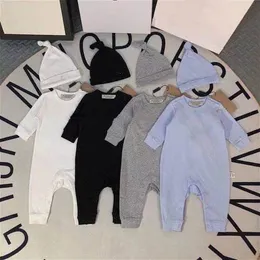 Designer-Luxus-Babykleidung, bunt, für Mädchen und Jungen, Kleidung für Kinder, langärmelig, dreiteilig, modisch, mit Rundhalsausschnitt, Baumwoll-Kinderoveralls