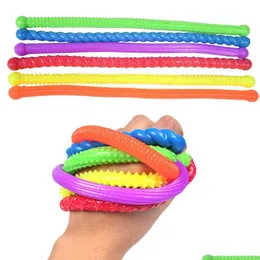 Action & Toy Figures Fidget Toys Soft Rubber Tpr Noodle Elastic Rope Toy Decompression Sensory Reliever Pl Ropes Anxiety Relief Funny Dhbj3