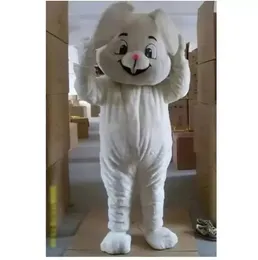 Halloween Cute White Rabbit Mascot Costume Cartoon Anime theme character Christmas Carnival Party Fancy Costumes Adult Outfit