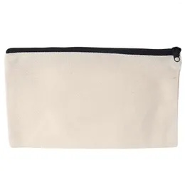 40Pcs Canvas Zipper Bag Pencil Case Cosmetic Blank DIY Craft School