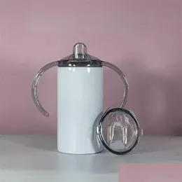 أكواب محلية المستودع القهوة أكواب القهوة تسامي كوب sippy سلس Tumbler 12oz من الفولاذ المقاوم للصدأ زجاجة نقل حرارية زجاجة الماء dhstk