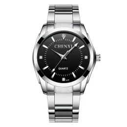 Chenxi para zegarków luksusowe stali nierdzewne ultra-cienkie wodoodporne kwarcowe zegarek mężczyzn