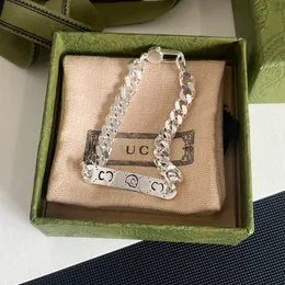 Luxe designer armbanden Ketting sieraden letters heren en dames met dezelfde klassieke zilveren armbanden mode honderd met accessoires paar armbanden