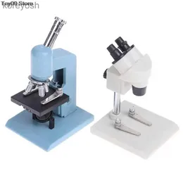 Cucine Gioca con il cibo 1PC 1 12 Microscopio in miniatura per casa delle bambole Attrezzatura da laboratorio Casa da gioco Mini modello Scena sperimentale Decor ToyL231104