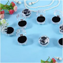 Jewelry Boxes Clear Plastic Ring Earrings Display Boxes Pendant Beads Storage Organizer Package Case Gift Jewelry Box 3 Colors Drop De Dhmko