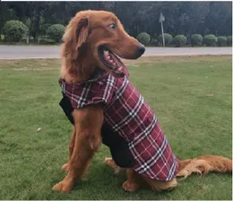 Casaco quente para cachorro Jaqueta reversível Casaco de inverno à prova d'água Estilo britânico Roupas xadrez para animais de estimação Casacos para clima frio Colete de neve aconchegante para cães pequenos, médios e grandes