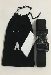 ALYX Gürtel 128 cm, modischer Sicherheitsgürtel für Herren und Damen, Rollercoaster, schwarzer Metallknopf, Segeltuch, ALYX2080998