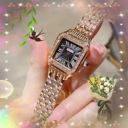 Famous small classic designer watch 30mm Luxury Fashion Crystal Diamonds Ring Watches Women Quartz Square Roman Tank Dial Ladies Wristwatch wholesale price