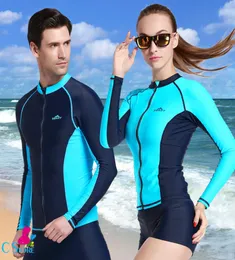 Men039s Protezione solare UV Manica lunga Rash Guard Muta Top Costumi da bagno Solido Uomo Camicia competitiva Costume da bagno Top Kitesurf2205797