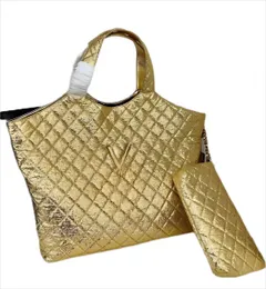 Дизайнерская женская сумка-тоут Icare Maxi Bag 48см, большие сумки, роскошные сумки через плечо для покупок, пляжный держатель для карт, серебряное плечо, натуральная кожа, маленький кошелек A3