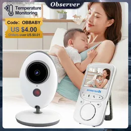Baby Monitors Video Baby Monitor Portable LCD Audio Radio 2.4GHz Nanny Music Intercom Baby Came Baby Walkie Talkie Security Protection VB605 Q231104