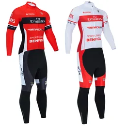 2024 Fly Benfica Cycling Jersey BIBS Pants Suit Men Kobiety Ropa Clclismo Team Bull Winter Pro termiczne polarowe polar