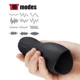 Masturbatoren Male Ghost Exerciser Delay Trainer 10 Modi Vibrator Masturbator Cup Oral Climax Glans Stimulieren Massager Adult Sex Toys für Männer 230404