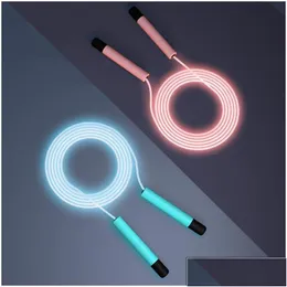 Jump Ropes Jump Ropes Glowing Led Skip Rope For Kids Adt Fitness Adjustable Portable Training Sports Equipment Outdoor 230625 Drop Del Dhzmc