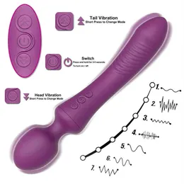 2022Wand toySoft AV Powerful Vibrators for Women 20 speed Dual motor Dildo vibrator Massager Sex Clitoris Vagina anus Stimulate Q02448