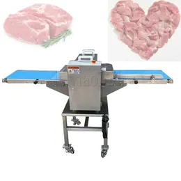 Máquina de corte de cubos de tira de carne de porco fresca de alta precisão, peito de frango, peixe, carne de porco
